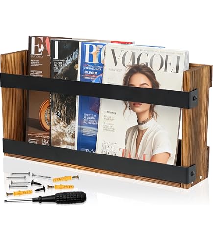 Amazon.com: Wall File Holder, Vintage Hanging Magazine Rack,Wall